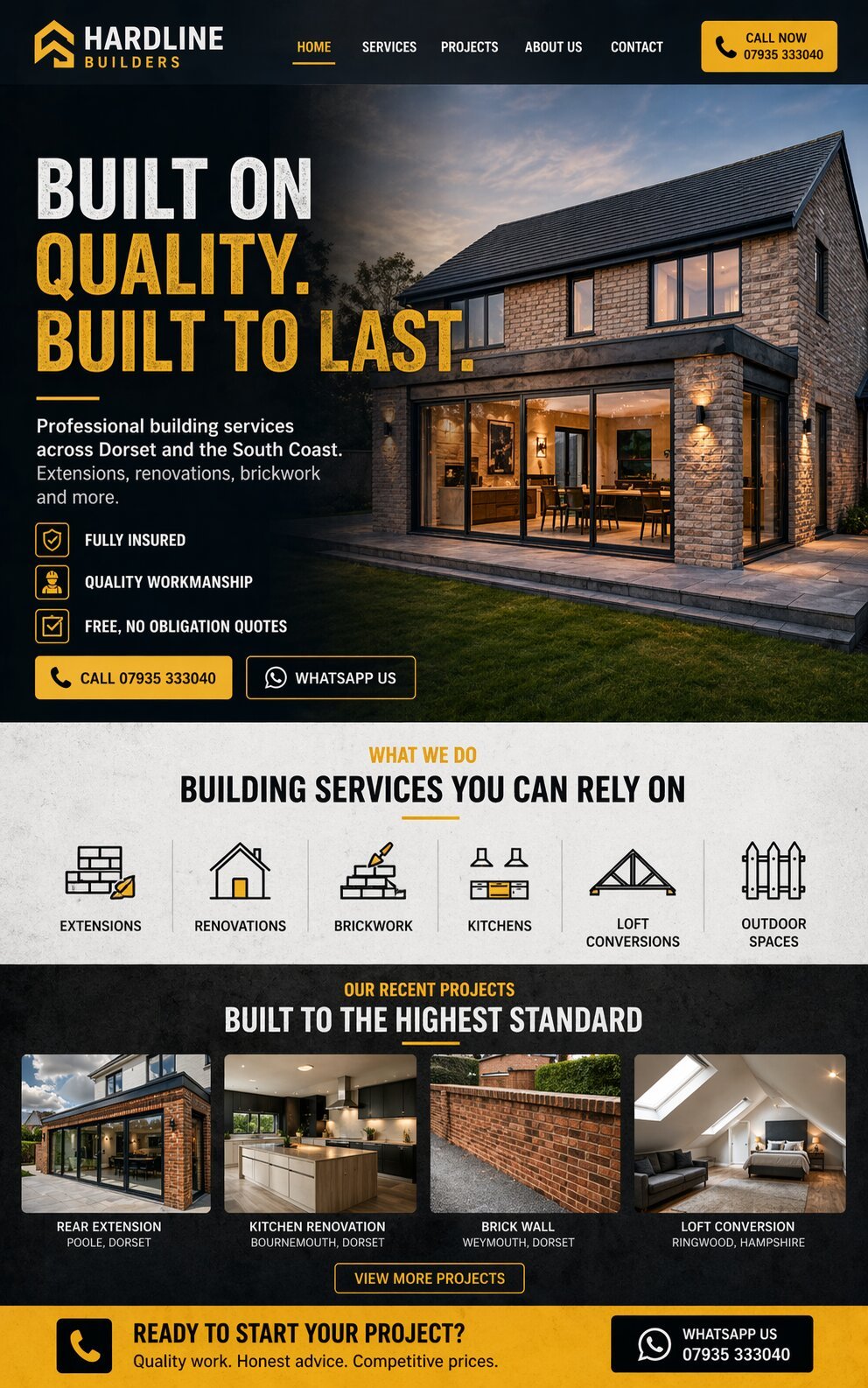 Builder website example by Graftweb